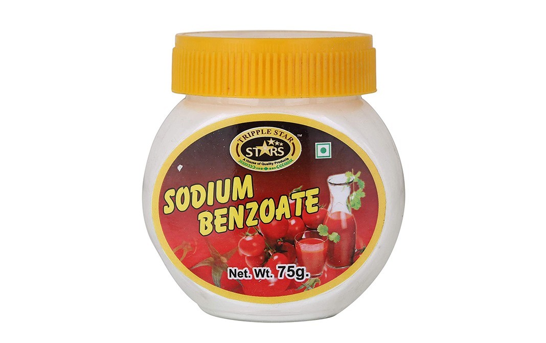 Tripple Star Sodium Benzoate    Plastic Jar  75 grams